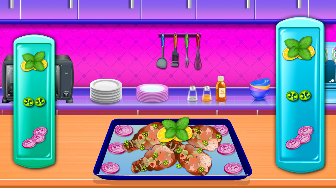 Barbeque chicken recipe game - Gameplay image of android game