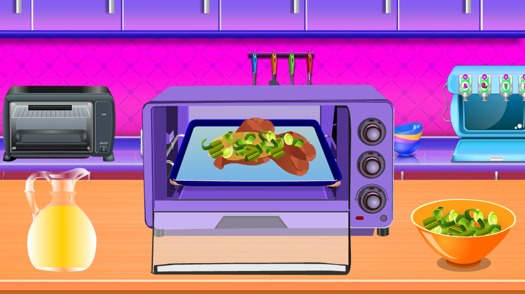 Barbeque chicken recipe game - Gameplay image of android game