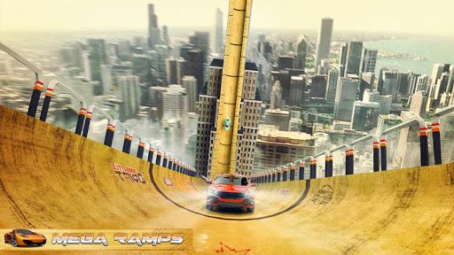 Mega Ramp Car Racing Impossible Stunts - Gameplay image of android game