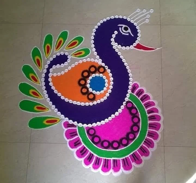Peacock Rangoli Designs - عکس برنامه موبایلی اندروید