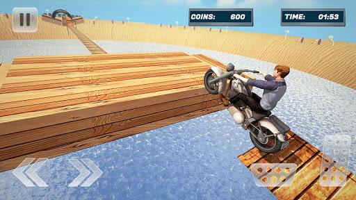 Water surfer beach bike racing - Gameplay image of android game