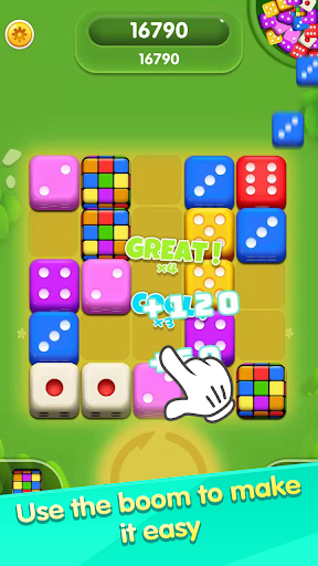 Dice Garden - Number Merge Puzzle - Gameplay image of android game