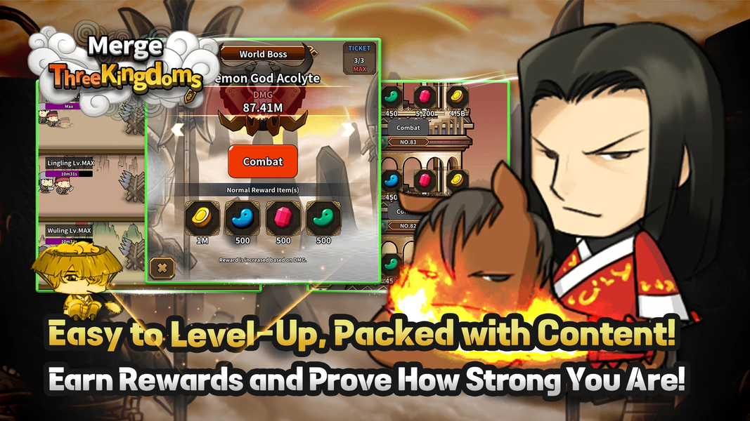 Merge Three Kingdoms Idle RPG - عکس بازی موبایلی اندروید