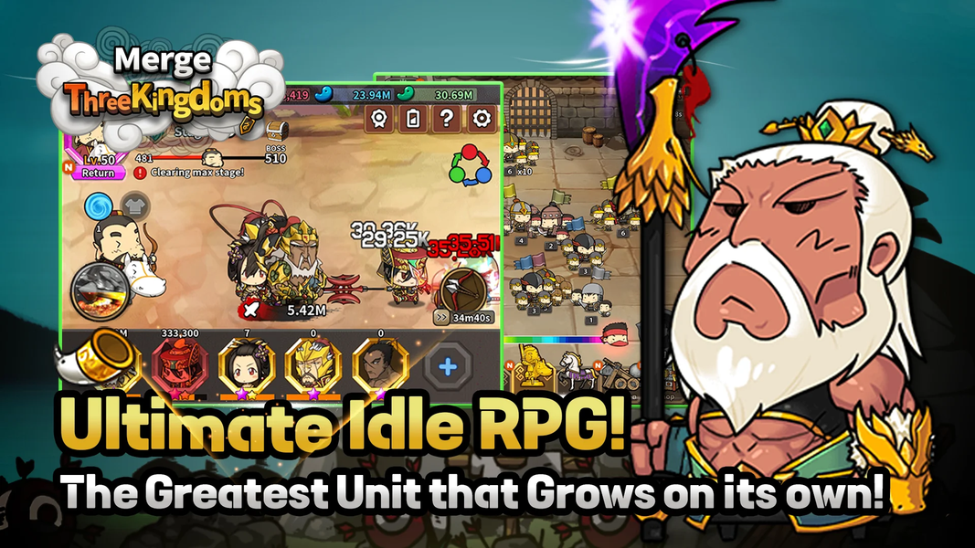 Merge Three Kingdoms Idle RPG - Gameplay image of android game