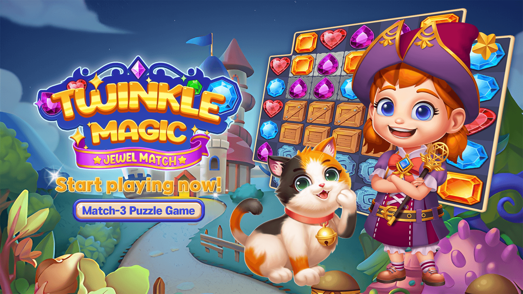 Twinkle Magic PUZZLE MATCH3 - Gameplay image of android game