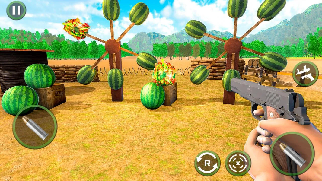 Watermelon Shooter Fruit Shoot - Gameplay image of android game