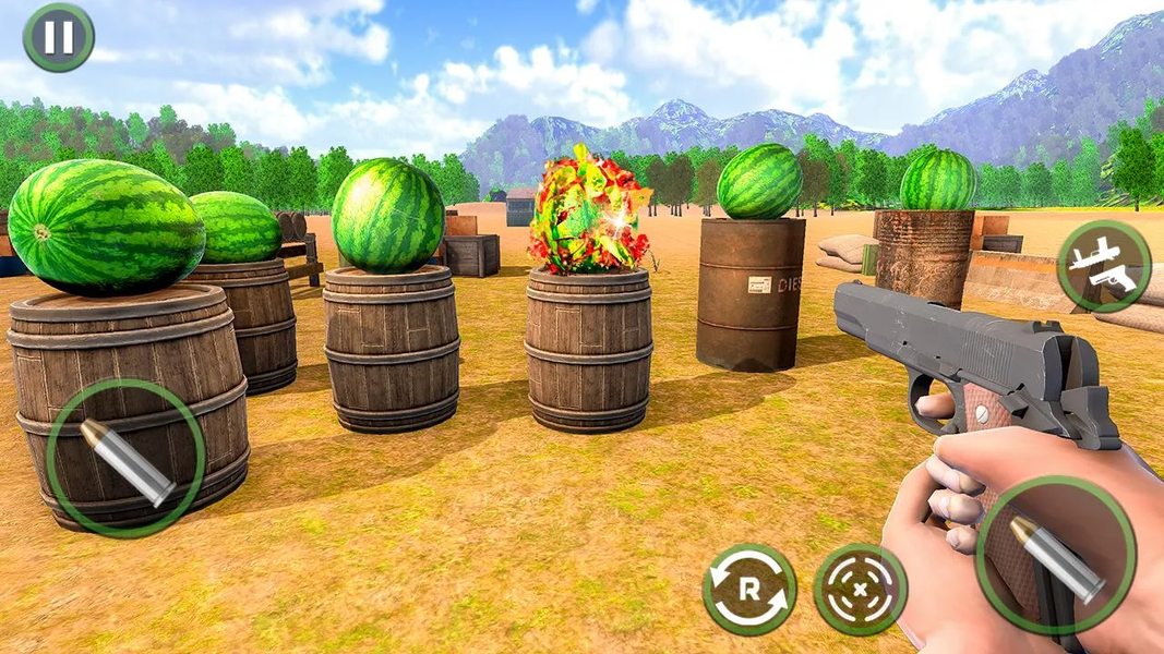 Watermelon Shooter Fruit Shoot - Gameplay image of android game