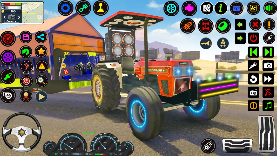 Indian Tractor Tochan Game 3d - Gameplay image of android game