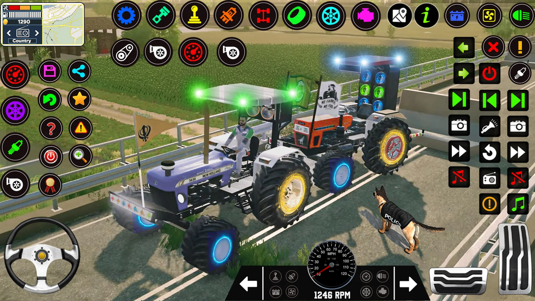 Indian Tractor Tochan Game 3d - Gameplay image of android game