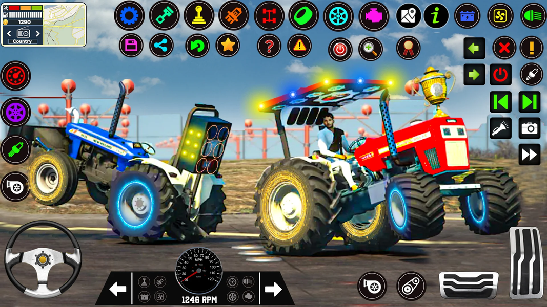 Indian Tractor Tochan Game 3d - Gameplay image of android game