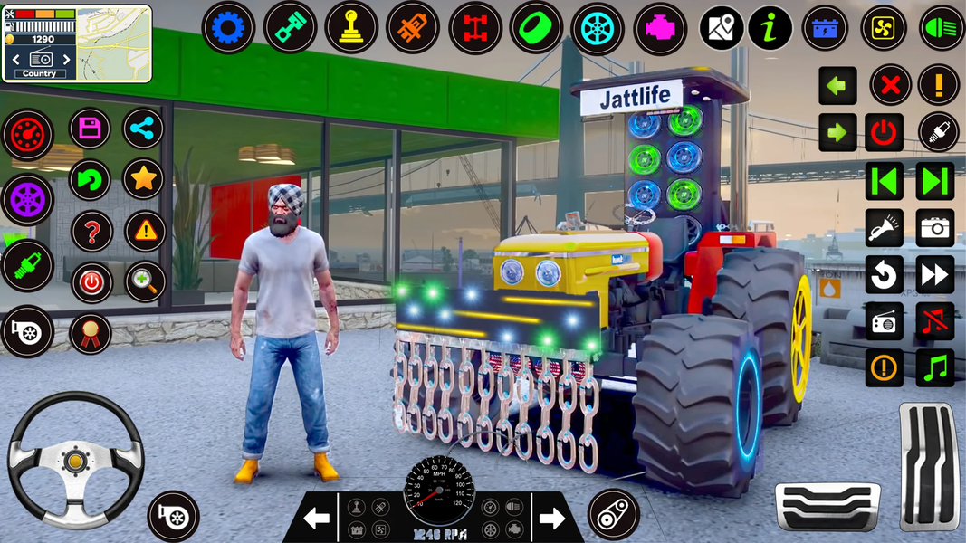 Indian Tractor Tochan Game 3d - Gameplay image of android game