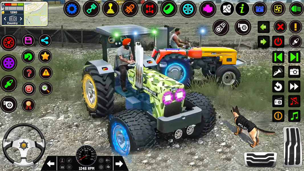 Indian Tractor Tochan Game 3d - Gameplay image of android game