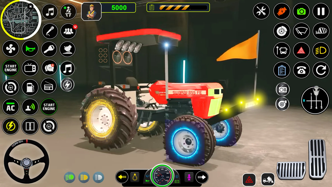 Indian Tractor Tochan Game 3d - Gameplay image of android game