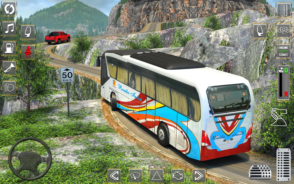 Uphill Offroad Bus Simulator - Gameplay image of android game