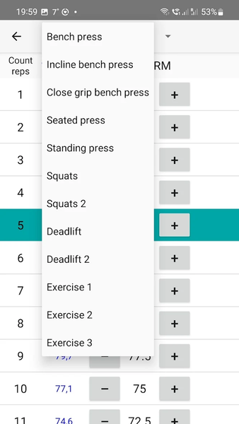 Rep Max Calculator - عکس برنامه موبایلی اندروید