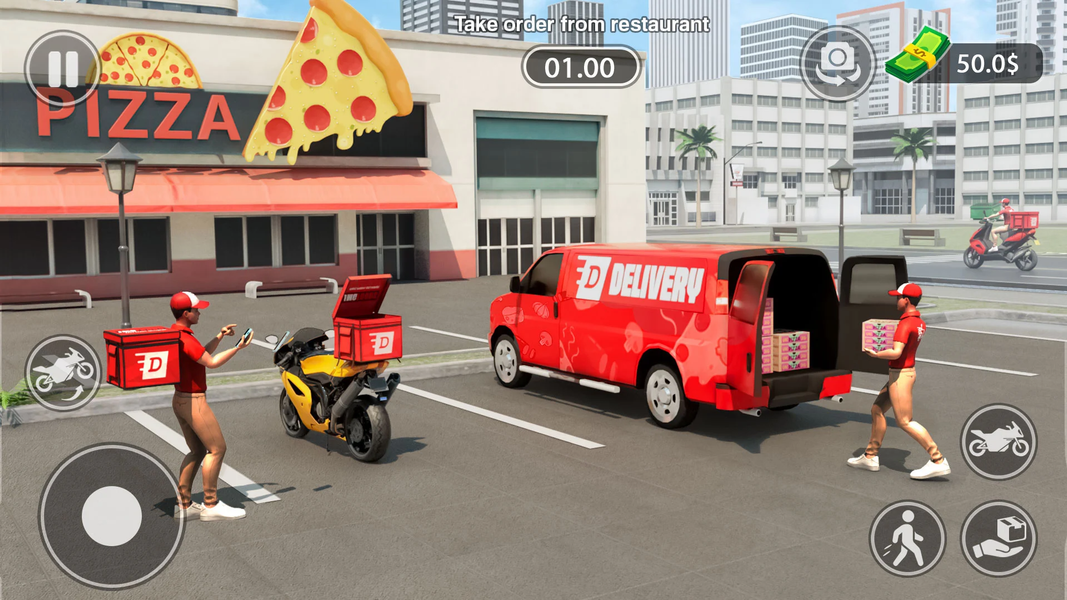 Urban Food Delivery Game - Gameplay image of android game