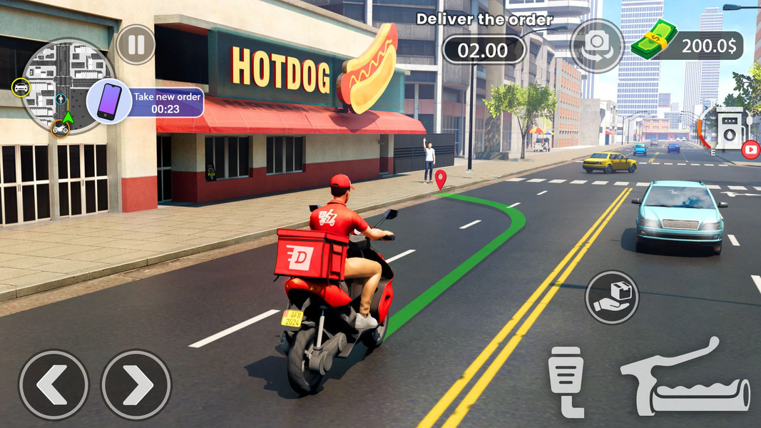 Urban Food Delivery Game - Gameplay image of android game