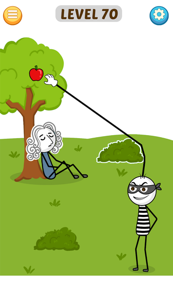 Stickman Robber Puzzle Game - Gameplay image of android game