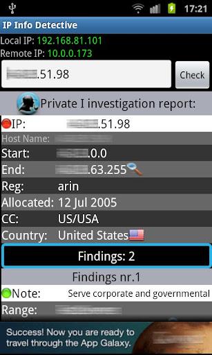 IP info Detective - Image screenshot of android app