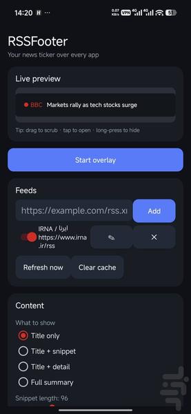 نوارخبر - عکس برنامه موبایلی اندروید