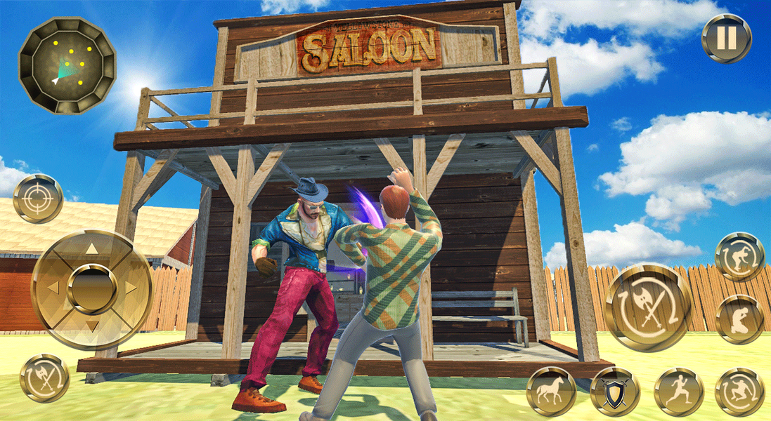 Westland Cowboy-Sword Fighting - Gameplay image of android game
