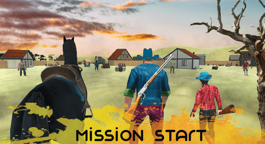 Westland Cowboy-Sword Fighting - Gameplay image of android game