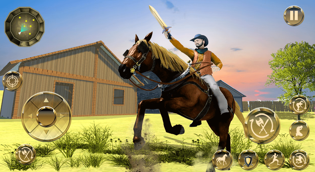 Westland Cowboy-Sword Fighting - Gameplay image of android game