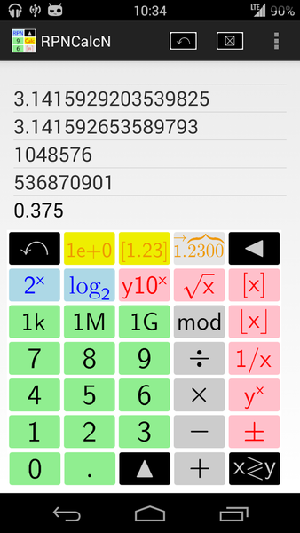 RPNCalcN - Image screenshot of android app