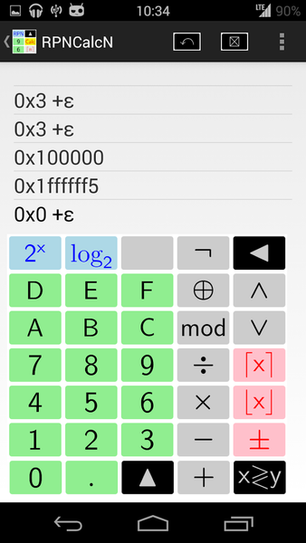 RPNCalcN - Image screenshot of android app