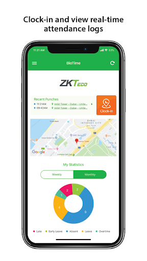 ZKBioTime - Image screenshot of android app