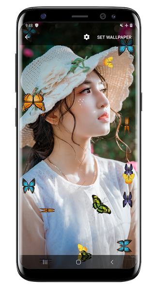 Butterfly and Blossom live wallpaper - عکس برنامه موبایلی اندروید