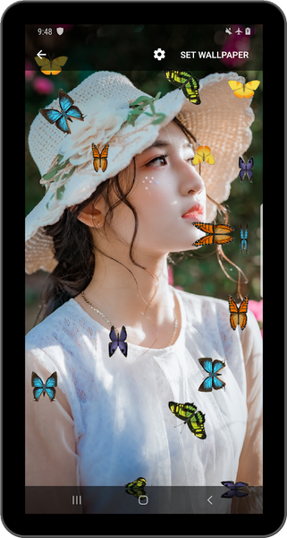 Butterfly and Blossom live wallpaper - عکس برنامه موبایلی اندروید