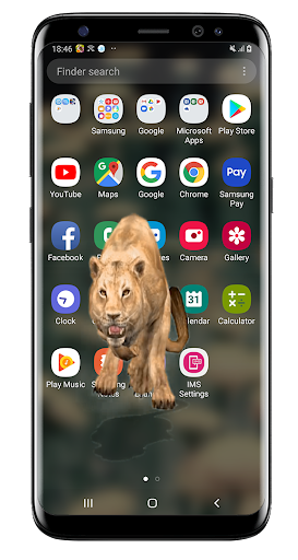 Lion attack crack screen simulated - Image screenshot of android app