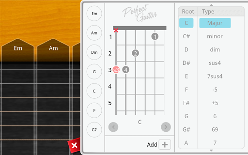 Guitar + - Image screenshot of android app