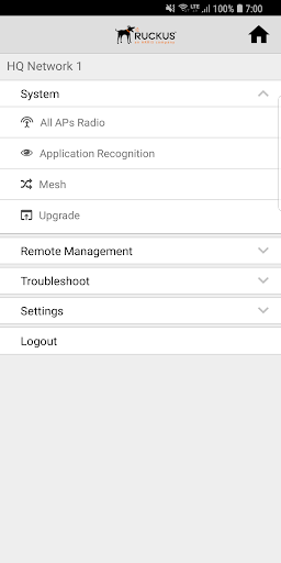 RUCKUS Unleashed - Image screenshot of android app