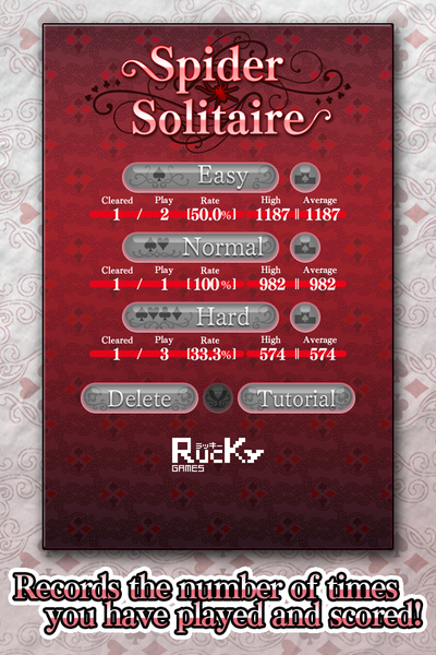 Spider Solitaire -trump- - Gameplay image of android game