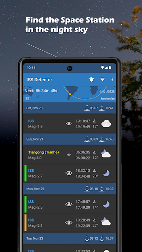 ISS Detector Satellite Tracker - Image screenshot of android app