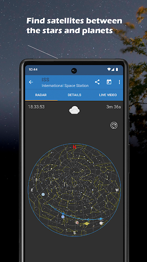 ISS Detector Satellite Tracker - Image screenshot of android app