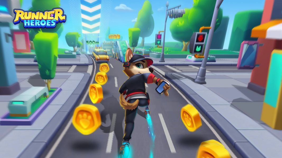 Runner Heroes: Endless Skating - Gameplay image of android game