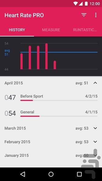 Runtastic Heart Rate PRO - Image screenshot of android app