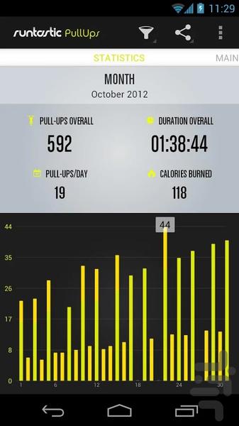 Runtastic Pull-Ups Workout - عکس برنامه موبایلی اندروید