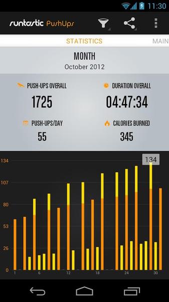 Runtastic Push-Ups Workout - Image screenshot of android app
