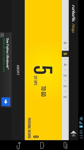 Runtastic Sit-Ups Workout - Image screenshot of android app