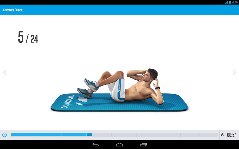 Runtastic Six Pack Abs Workout - Image screenshot of android app