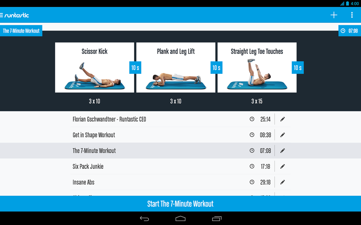 Runtastic Six Pack Abs Workout for Android Download Bazaar