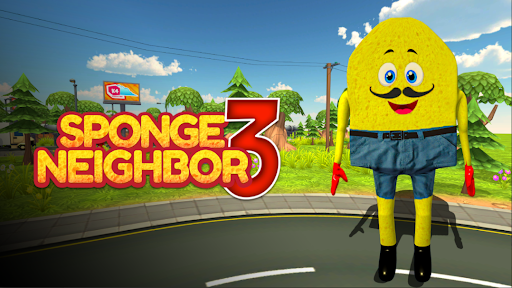 Sponge Family Neighbor 3: Scary Escape 3D Game - Image screenshot of android app