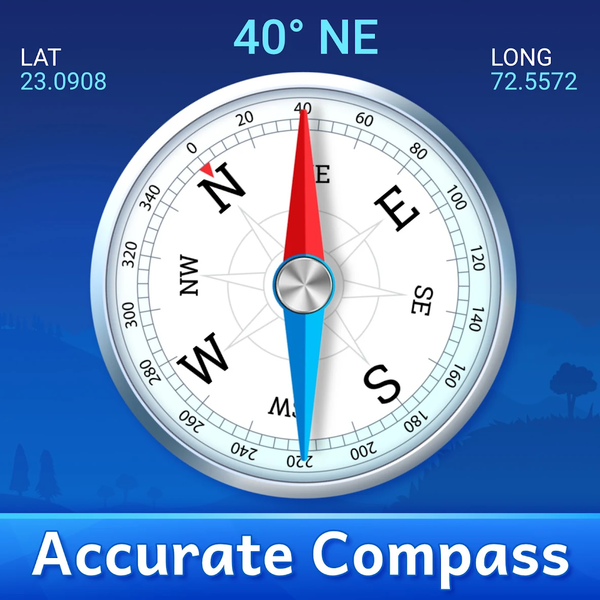 Digital Compass: Map & GPS - Image screenshot of android app