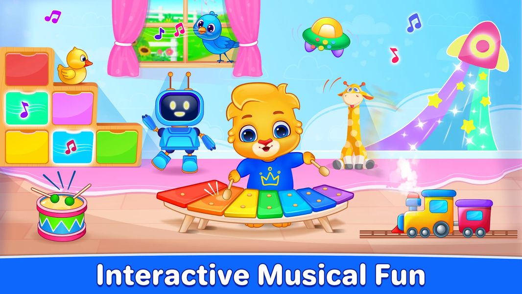 Kids Music: Piano, Xylo, Drums - عکس بازی موبایلی اندروید