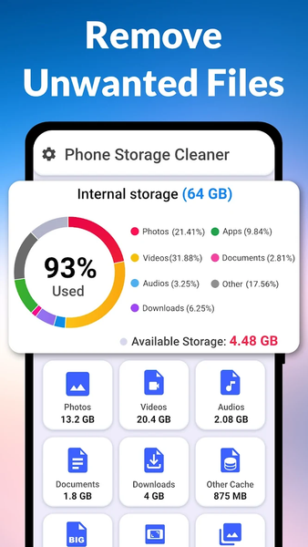 Phone Storage Cleaner: Cleanup - عکس برنامه موبایلی اندروید