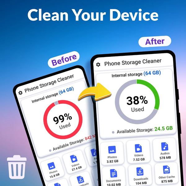 Phone Storage Cleaner: Cleanup - عکس برنامه موبایلی اندروید